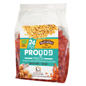 פסטpro פתיתים אורגניים מקמח עדשים אדומות , חומוס וזרעי פשתן זהוב